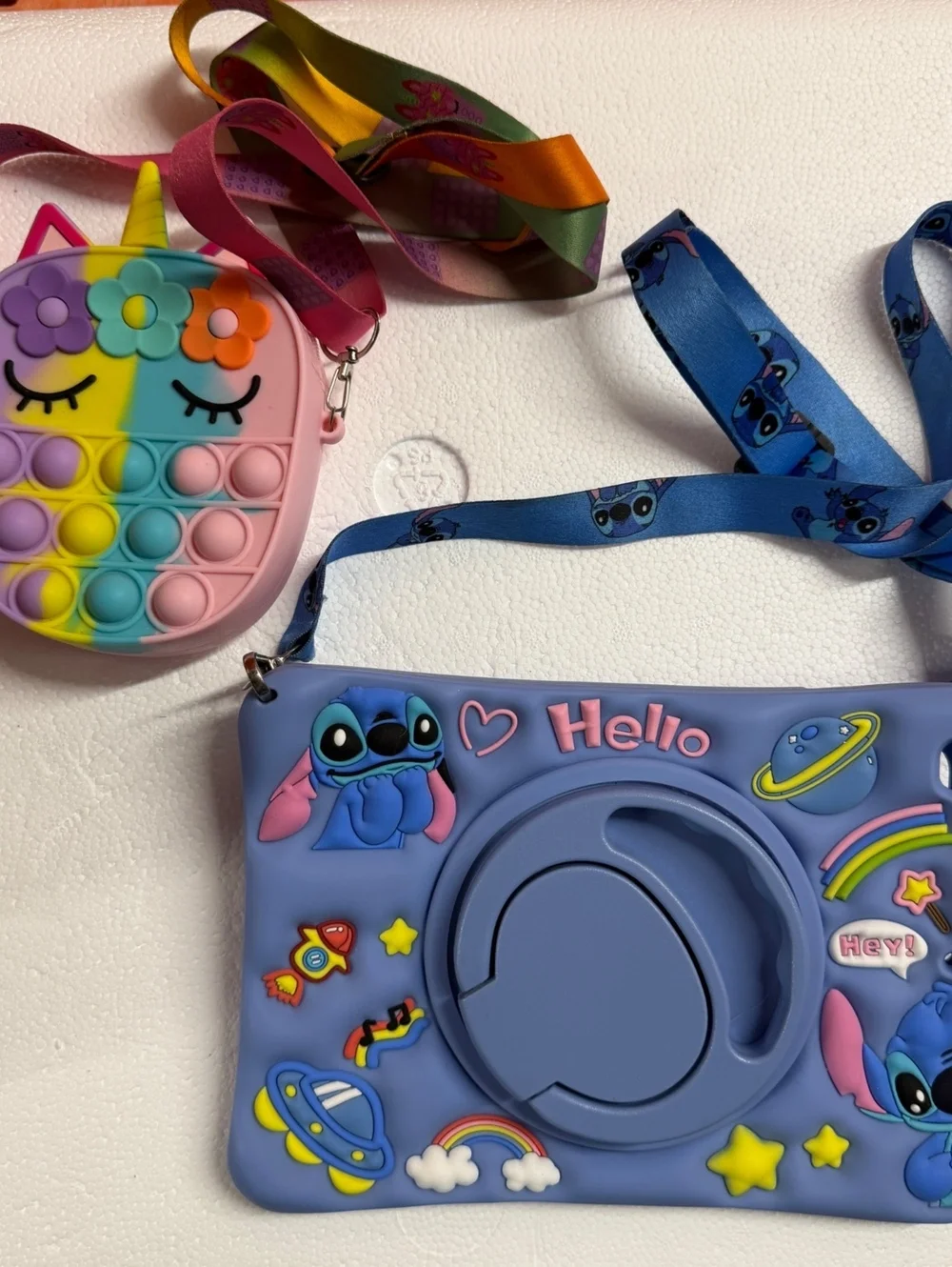 Silicone iPad Mini 4/5 Case w/ Stitch Strap Stitch Design & Silicone girl purse